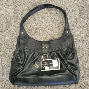 Concealment purse, Roma Leathers, Black